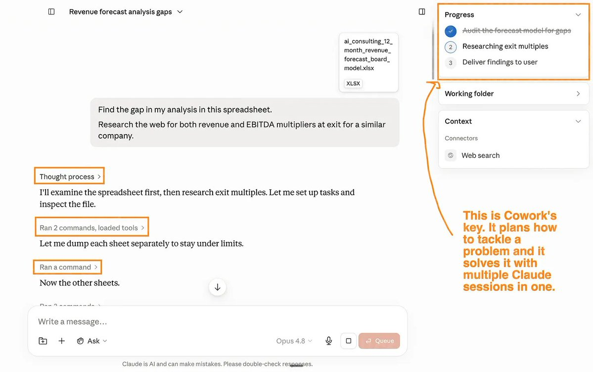 Cowork 读取 Excel 并规划任务